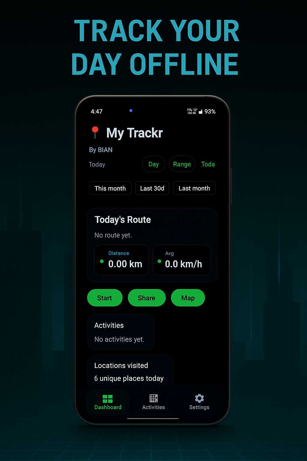 My Trackr - offline tracking